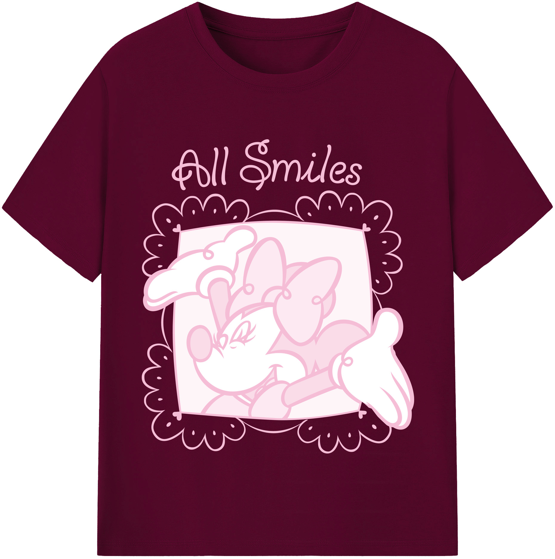 （画像用） ミッキーマウス Mickey Mouse レディースカジュアルプリントTシャツ（綿100％）
